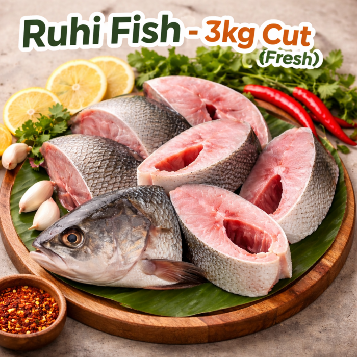 Ruhi Fish – 3kg Cut (Fresh) - Image 2